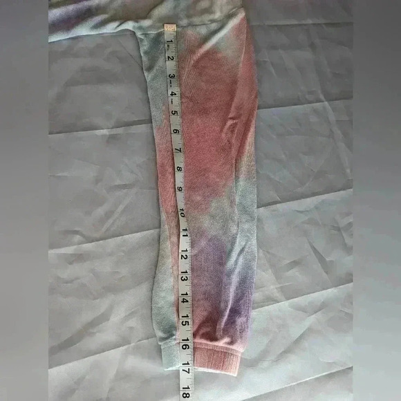 Jolie & Joy Tie Dye Hoodie Pink Pullover Sweatshirt Ladies/Juniors M - Picture 12 of 14